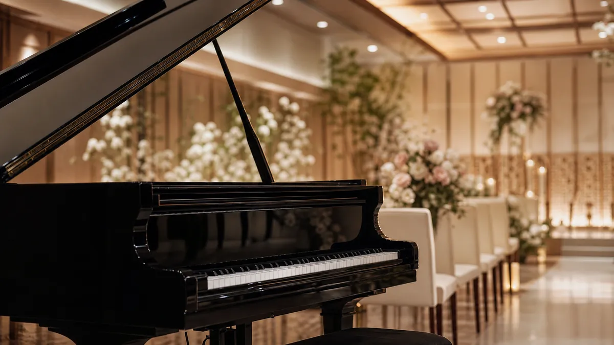 結婚式会場のグランドピアノ